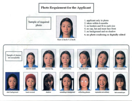 Hasil gambar untuk aturan pas foto visa jepang